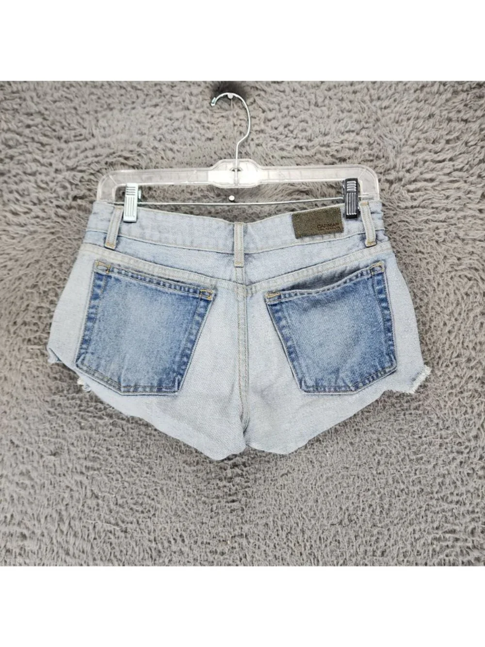 Carmar Shorts Womens 25 Blue Two Tone Cotton Denim Cutoff